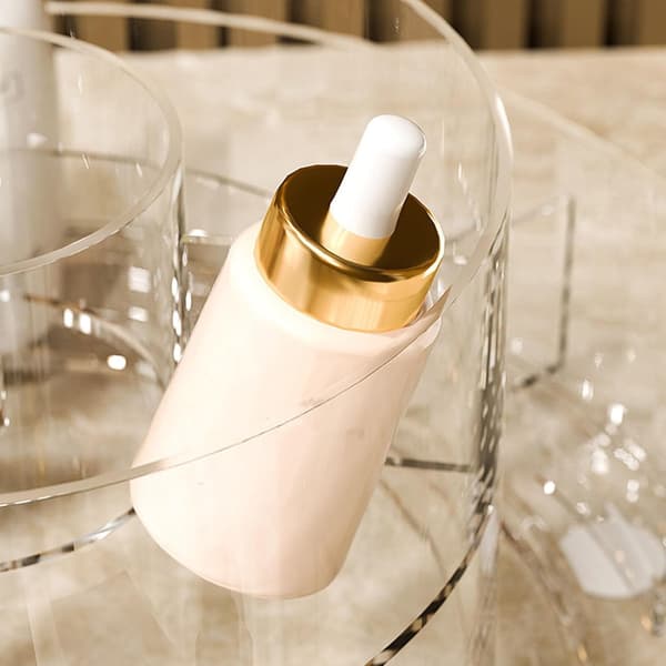 Makeup Organizer, 360 graders roterende kosmetikopbevaringsboks, passer til smykker, makeupbørster, læbestift og mere, klar