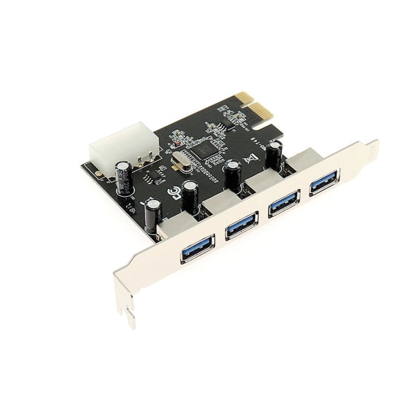 4 port-e till USB 3.0 Hub Express expansionskortadapter 5 Gbps hastighet TopBlack Black