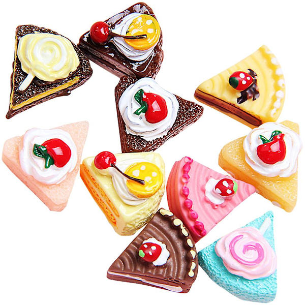 20 st Cell Phone Case Charms Hårband Cartoon Cake Charms Dockhus Dekorationer Slumpmässiga FärgerM Random Color M