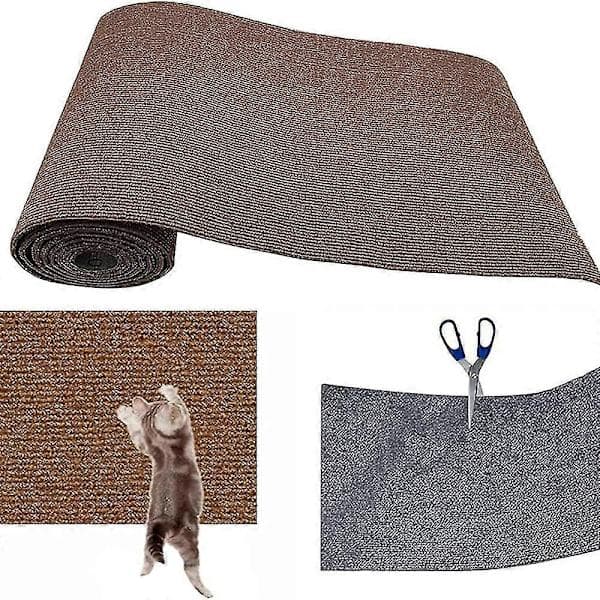 Cuttable Self-Adhesive Scratch Mat, Scratch-Resistant Sofa Protector Pad, Pet Cat Accessories, Dark Grey Large Large Dark Grey