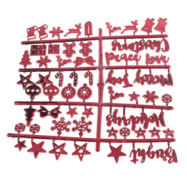 3-pakke figurer Gullbelagte juleelementer Alfabeterstatning Filt-alfabetbrett Håndlagde DIY