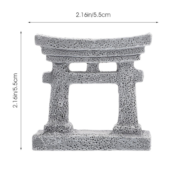 Miniatyr Resin Japansk Torii Gate Doll Mini Resin Dekor Torii Gate Mini Hus Gate 5.5X5.5X2CM