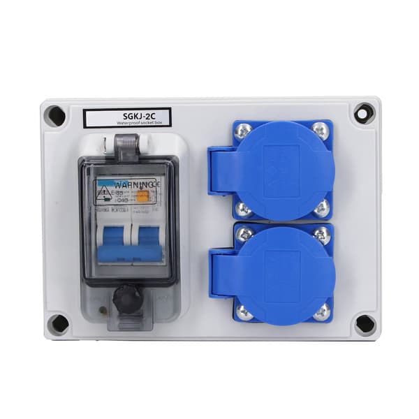 Tysk Dobbelt Stikkontakt 230V 40A 1P+N RCD 200-250V