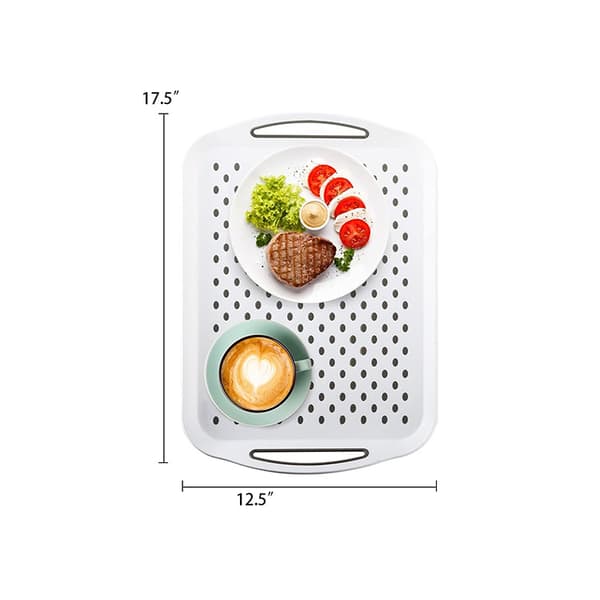 2-piece Non-Slip Dinner Plate Set with Handles, Suitable for Dining Tables, Coffee Tables, etc.