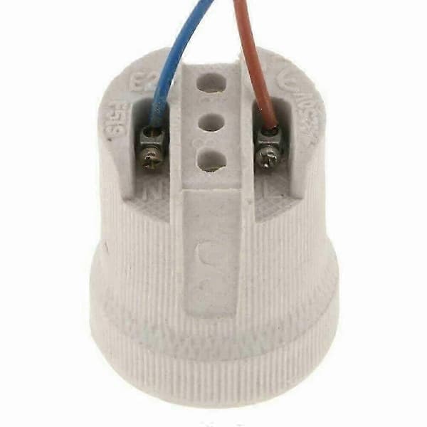 E27 Ceramic Horn Lamp Base Retro Light Bulb Holder with Mounting Bracket 3-Pack