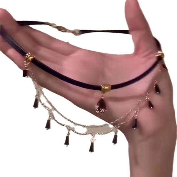 Sydänriipus Säädettävä Punainen Choker Klassikko Kaulukset Naisille ja Tytöille Sametti Choker Kaulakoru