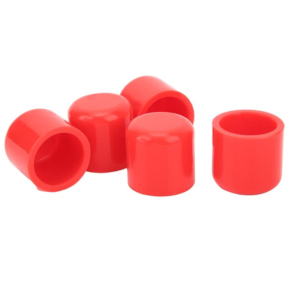 5-pack silikonskydd 30 mm flexibel hållbar universal vakuumslangplugg röd