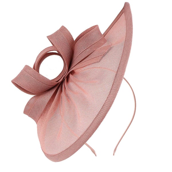 Fascinatorer hatter Hodeplagg Elegant topp lue hårklips For kvinner Tea PartyNude Rosa25X20X8CM Nude Pink 25X20X8CM