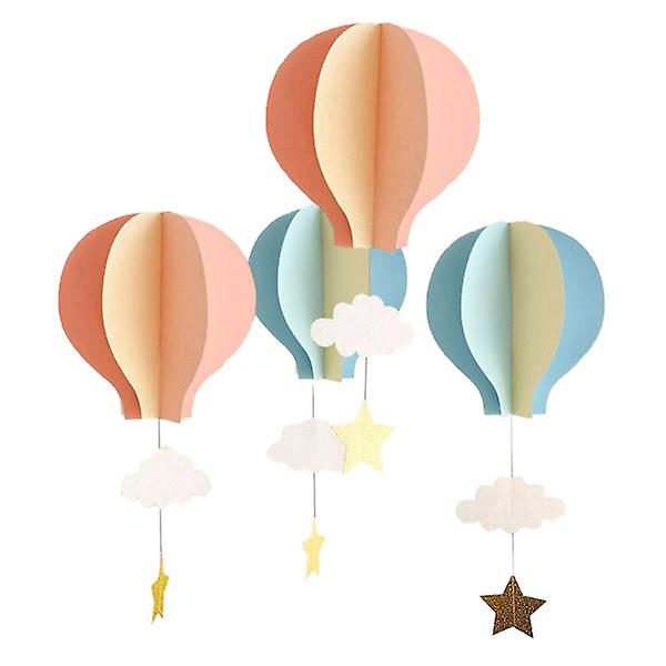 4 stk. Loftdekorationer 3D Papir Luftballon Ornamenter Luftballon Dekorationer Hængende Varm