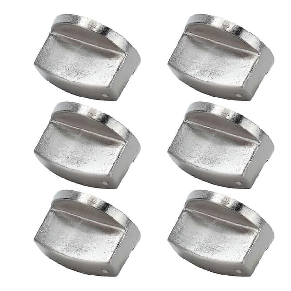6 Pieces 8mm Rotary Knobs Zinc Alloy Control Knobs Replacement for Kitchen Stove Gas Cooktop Microwave Oven
