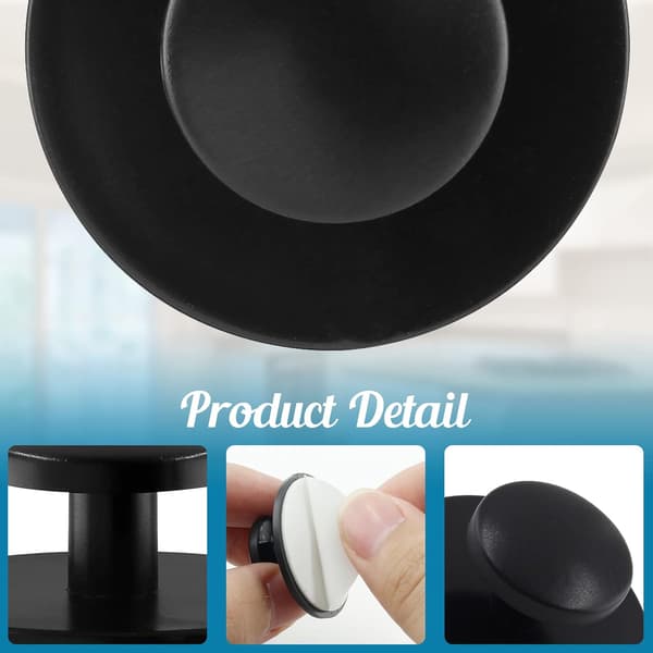 20 Pcs Self-Adhesive Cabinet Knobs, Mini Drawer Knobs for Kitchen Cabinets, Dressers, Drawers and Wardrobes, Black