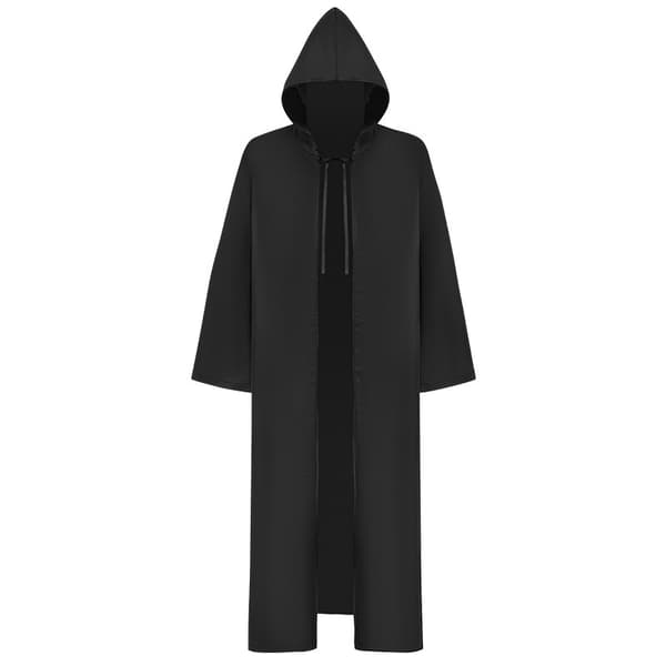 (M)Hætteklædt kappe Troldmand Tunika Halloween Cosplay Kostume til A