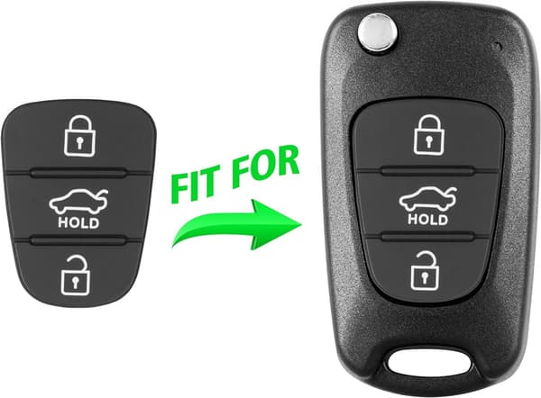 5 stk. bilnøglehus udskiftning 3 knapper pad til Hyundai Kia