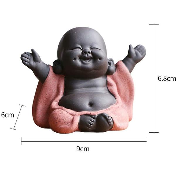 Latter Buddha Statue Figur Lille Munk Hjem Dekoration