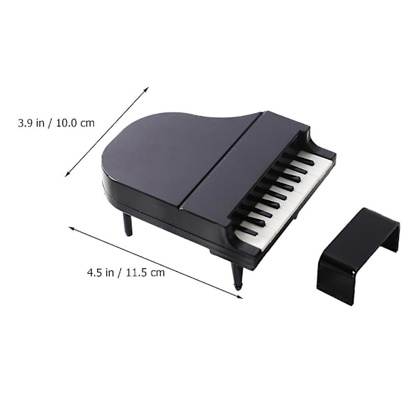 Miniatyyrihuonekalut Nukkitalo Suuri Piano Miniatyyri Pianomalli Mini Nukkitalo Mini Pianolelusetti Black 11.5X10X6.5CM