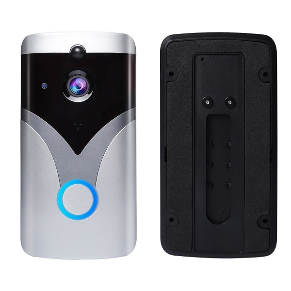 Trådlös Wifi Video Dörrklocka Smart Telefon Dörr Intercom Säkerhet 720p CamerSilver Silver