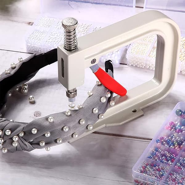 Manual Pearl Setting Tool Kit, Upgraded Handheld Rivet Machine for DIY Jewelry and Crafts