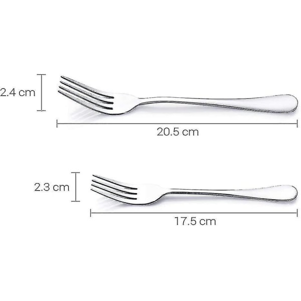 1# 20,5 cm Rustfritt Stål Gaffel For Biff Kjøtt Salat. Ingen Oppvaskmaskin Skader. 8