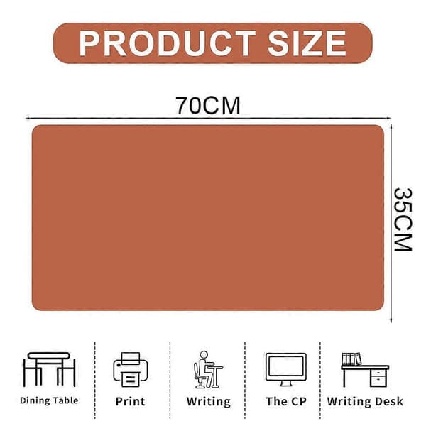 70*35cm Waterproof Leather Desk Mat for Mouse and Keyboard