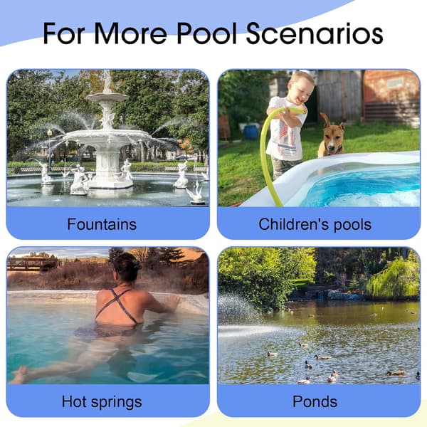 Pool Skimmer Net with Double-Layered Deep Bag, Sturdy Aluminum Frame, Pool Skimmer Net (Pole Not Included)