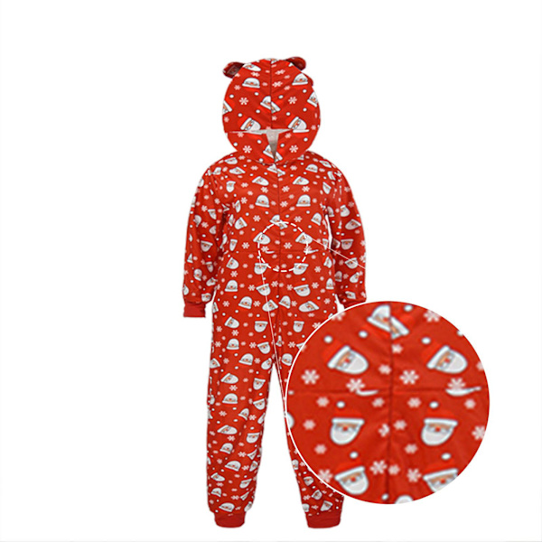 Jumpsuit för jul, rolig jultryck långärmad romper, rolig hel pyjamas med blixtlås på ryggen Funktion: XXLKid