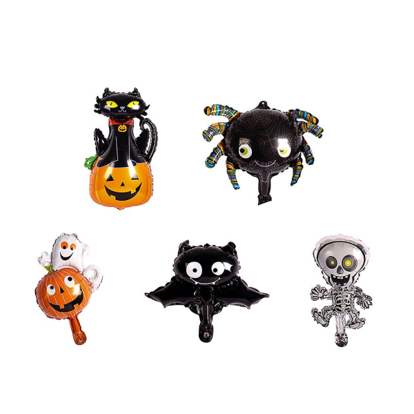 Spider10 Pak Halloween Balloner Græskar Spooky Bat Dekorationer Indendørs Udendørs Have Hjem Kontor Bar Fest Dekoration Forbrugsvarer Spider