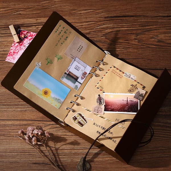 Carnet De Voyage A5 (Brun notesbog rejsedagbog skitsebog)