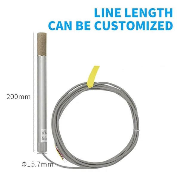 Metal Temperature and Humidity Sensor RS485 High Temperature Resistant Pipeline High Precision Indus