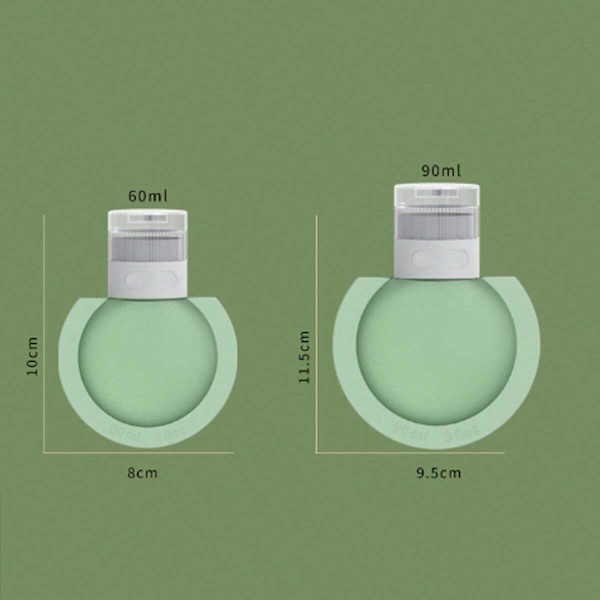 Kannettavat leveäsuiset matkapullot, uudelleentäytettävät silikonipullot matkalle, nestesäiliöt matkalle, leveä suu 6pcs 60ml+90ml