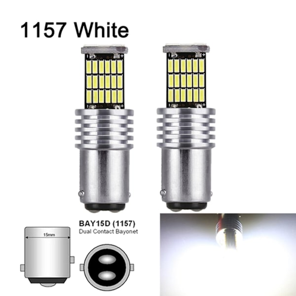 10 st 1157 Bay15d P21/5w LED-lampor 45smd Canbus Bakbroms Blinkers