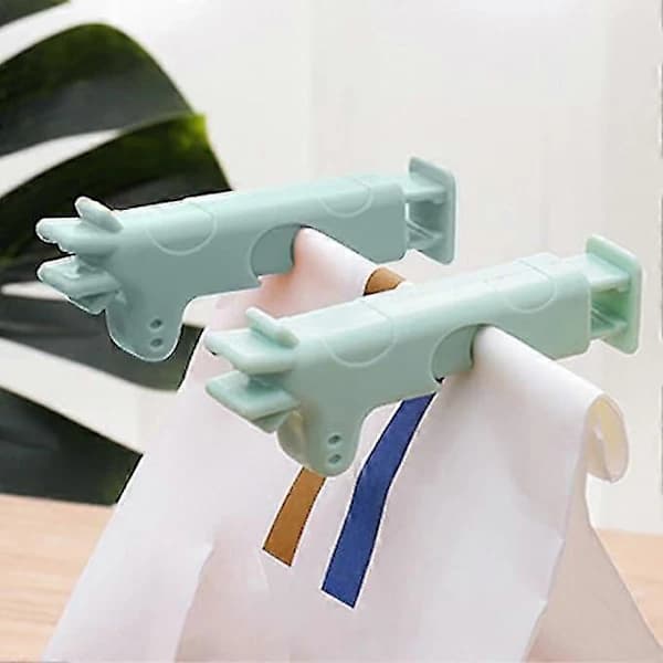 Snack Bag Sealers, 4-pack, Reusable PP Food Storage Clips for Kitchen, Camping, and Picnics, Light Blue