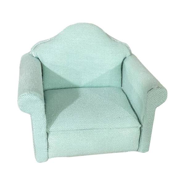 1 stk Mini Hus Mini Sofa Modell Dukkehustofa Miniatyr Møbler For Barn Grønn 8X6.5CM