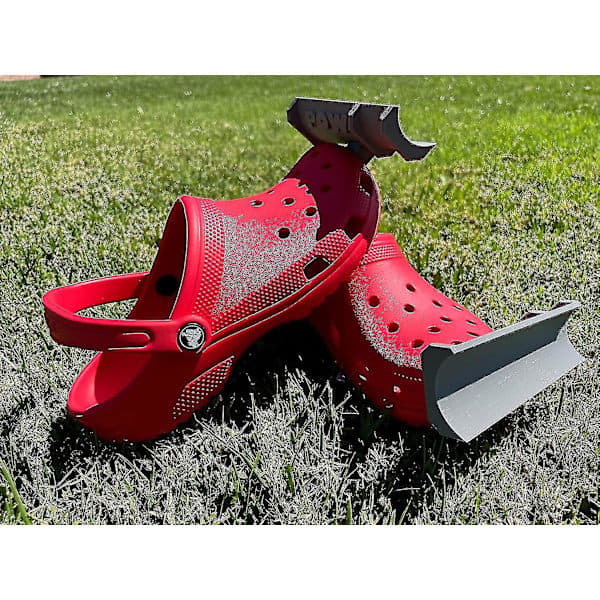 1 par snøplog for Crocs-tilbehør, snøplog Croc-sjarmfeste grå