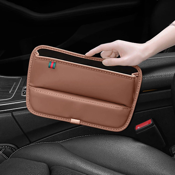 PU Læder Bilklips Slot Slot Center Console Side Mobiltelefonholder Opbevaringsboks Interiør Tilbehør