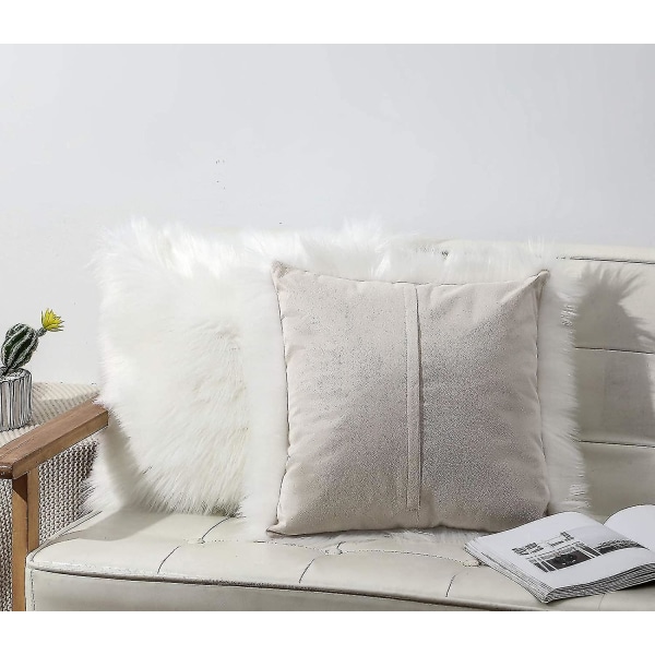 Lammasnahkainen lampaannahkainen matto 50 x 150 cm Moderni olohuonematto Pörröinen pitkäkarvainen turkis Look Cozy lampaannahkainen sängyn matto Sohvamatto (valkoinen, 50 x 150 cm)