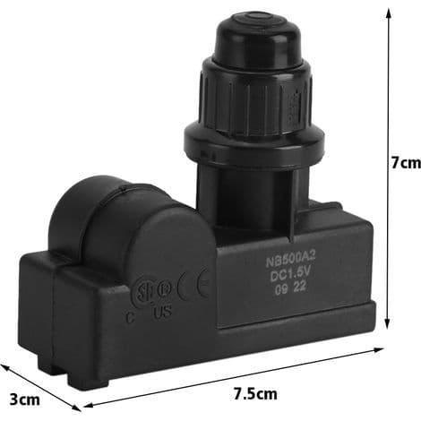 Universal BBQ Gas Lighter with 2 Outlets, Black Spark Generator, Powered by a DC1.5V Battery, for Grills