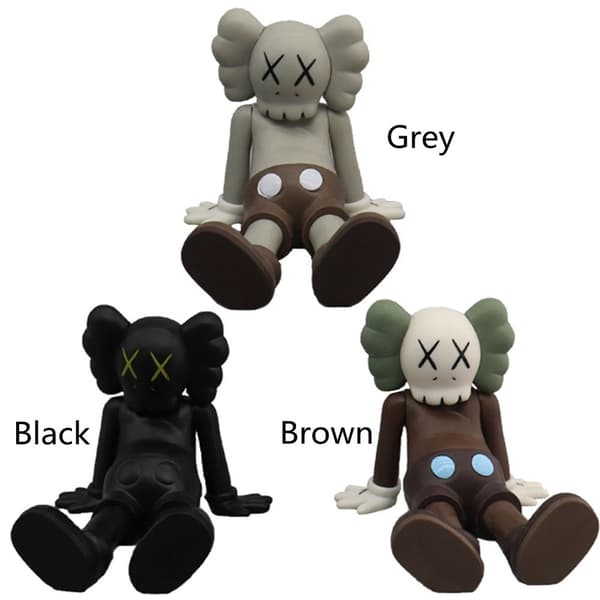 Kaws Figurer Dukke Actionfigur Model Anime Legetøj grå grey