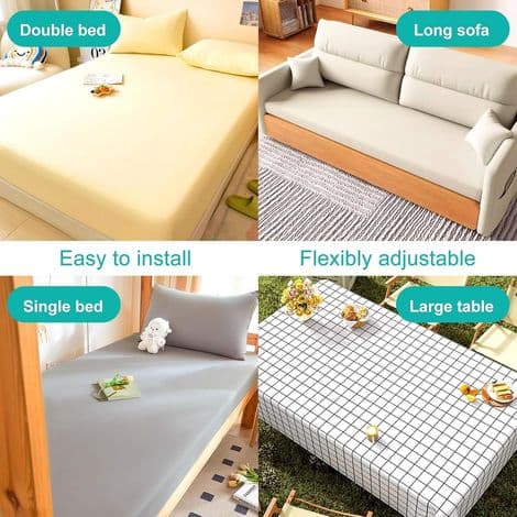 Adjustable Sheet Straps for Sheets, Elastic Adjustable Sheet Straps with Metal Clips, Holder Straps, Sheet Fasteners for All Beds