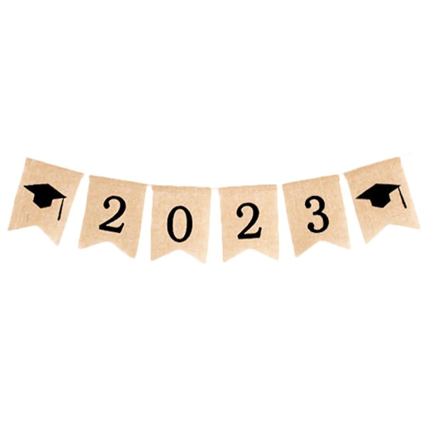 1 Set Graduation Party Banner Class Of 2023 Hanging Flag Graduation Ceremony Decor18x13cm