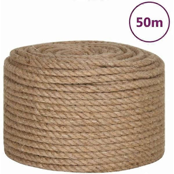 Juteköysi 50 m pitkä 10 mm paksu