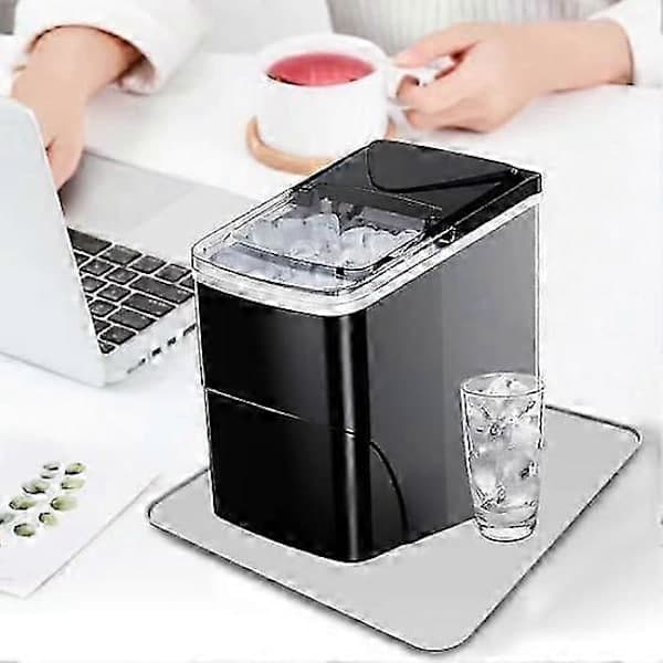 Ice Maker Mat Countertop Absorbent Mat Reusable Easy Clean Dish Drying Mat for Kitchen Black