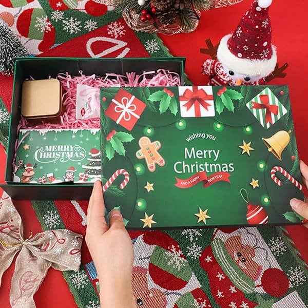HA-Christmas Boxes with Lids, 270x210x105 mm Large Empty Gift Boxes for Presents, Luxury Sturdy Foldable Boxes for Gifts