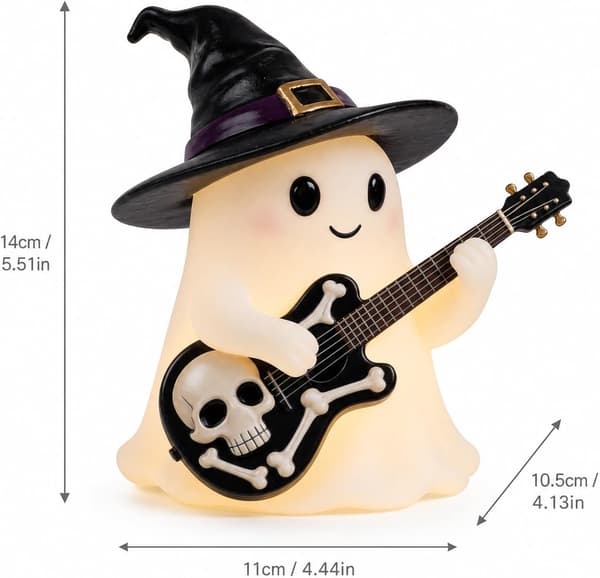 2-pack Halloween Ghost Night Light - Wizard Hat Luminous Ornament, Warm Mood Lighting for Bedroom Office Party Decor