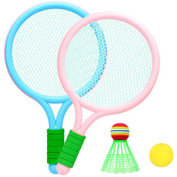 1 Set Barn Tennisracket Badmintonracket Badmintonspelverktyg Tennisracket Set För Utomhus 40x24cm