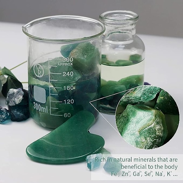 Gua Sha -kasvoväline, luonnon jadekivi Guasha-lauta SPA-akupunktioterapian laukaisemiseen, Gua Sha -kaapinta