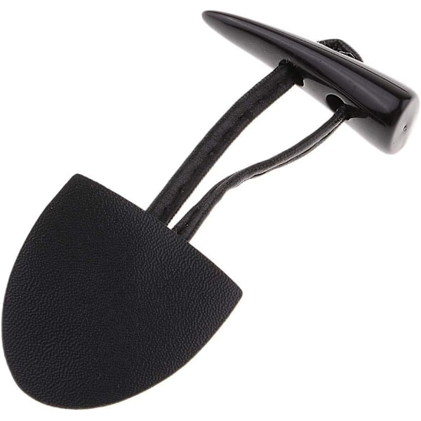 6 Par Leatherknappar Horn Toggle Duffle Knappar för Rock Spänne Spänne Kaffe Fancy Knappar - Svart