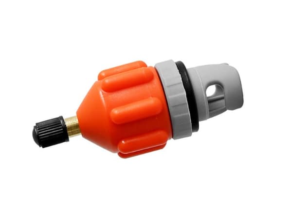 Oransjefarget oppblåsbar pumpeventiladapter, SPU-adapter, luftventil