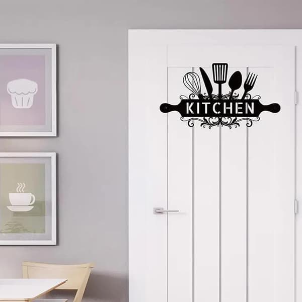 Rustic Metal Wall Decor - Decorative Kitchen Plates, Sculptures, and Hanging Wall Sign