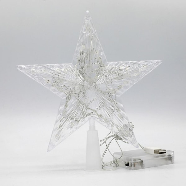 Christmas Tree Top LED-lys Tre Top Bordplate Festdekorasjon Dekor