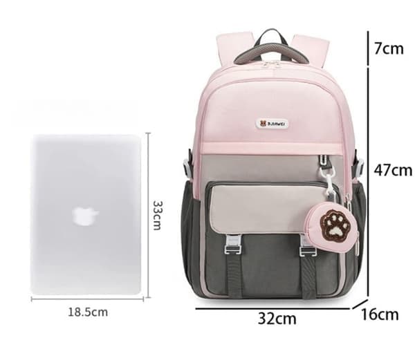 School Backpack for Children Large Capacity with Laptop Compartment and Pencil Case